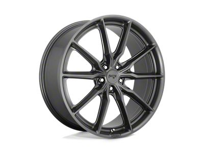 Niche Rainier Matte Anthracite Wheel; 22x9; 38mm Offset (16-24 Camaro, Excluding SS w/ 6-Piston Front Calipers & ZL1)