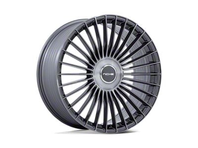 Niche Serene Gloss Titanium Brushed Wheel; 20x9; 20mm Offset (16-24 Camaro, Excluding SS w/ 6-Piston Front Calipers & ZL1)