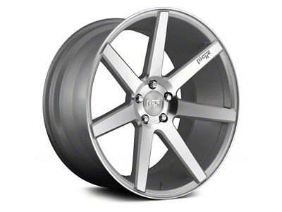 Niche Verona Gloss Silver Machined Wheel; Rear Only; 20x10; 40mm Offset (16-24 Camaro, Excluding ZL1)