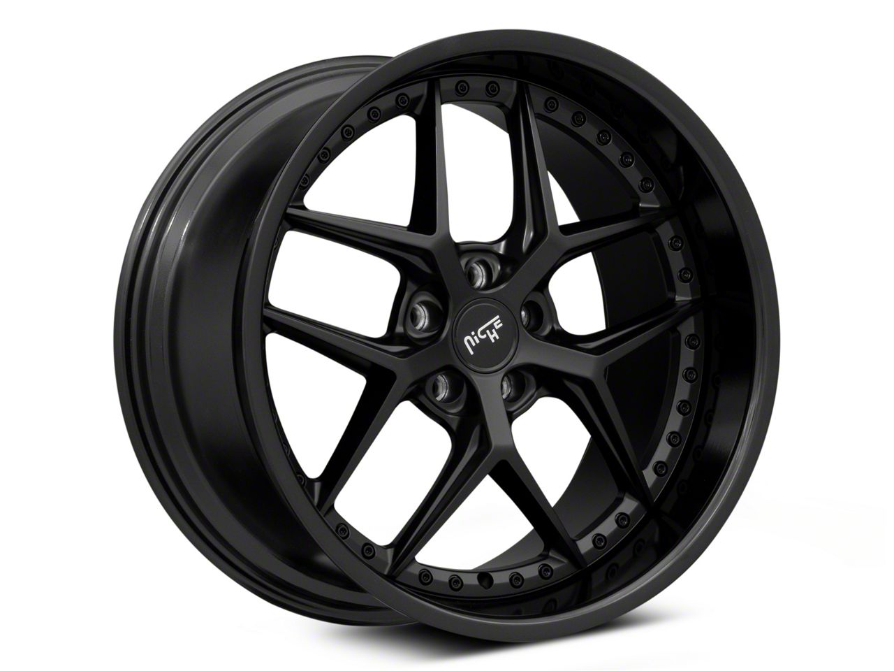 Niche Camaro Vice Gloss Black with Matte Black Wheel; 20x10