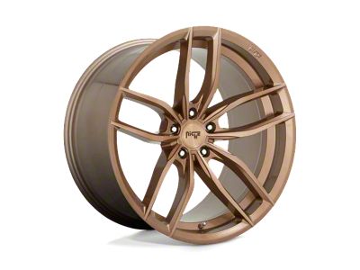 Niche Vosso Glossy Bronze Brushed Wheel; Rear Only; 20x10.5; 35mm Offset (16-24 Camaro, Excluding ZL1)