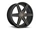 Niche Carina Matte Machined Double Dark Tint Wheel; Rear Only; 20x10.5 (08-23 RWD Challenger, Excluding SRT Demon)