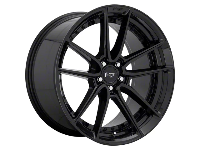 Niche DFS Gloss Black Wheel; Rear Only; 20x10.5 (08-23 RWD Challenger, Excluding SRT Demon)