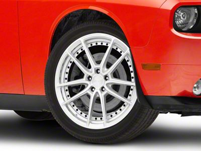 Niche DFS Gloss Silver Machined Wheel; 22x9; 18mm Offset (08-23 RWD Challenger, Excluding Widebody)