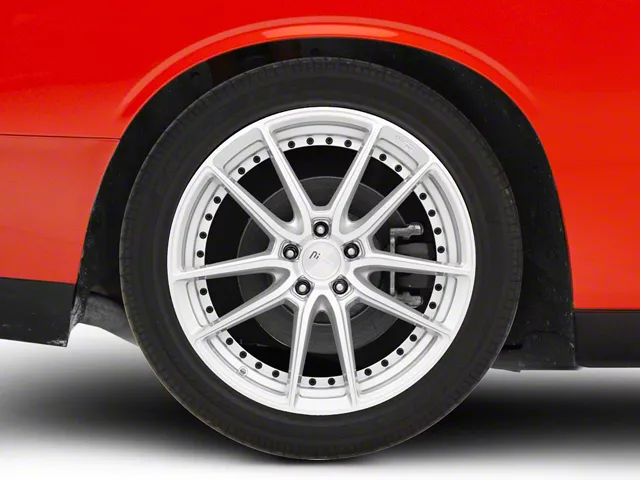 Niche DFS Gloss Silver Machined Wheel; Rear Only; 22x10.5 (08-23 RWD Challenger, Excluding Widebody)