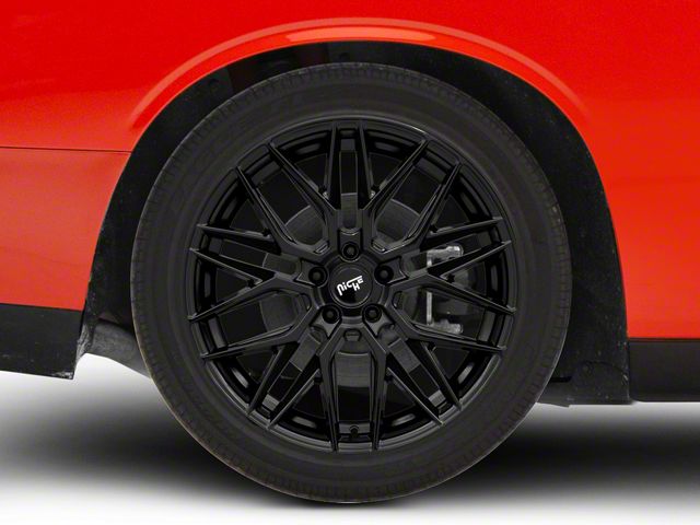 Niche Gamma Gloss Black Wheel; Rear Only; 22x10.5 (08-23 RWD Challenger)