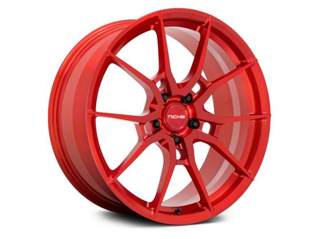 Niche Kanan Brushed Candy Red Wheel; Rear Only; 20x10 (08-23 RWD Challenger, Excluding Widebody)