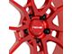 Niche Kanan Brushed Candy Red Wheel; Rear Only; 20x10 (08-23 RWD Challenger, Excluding Widebody)