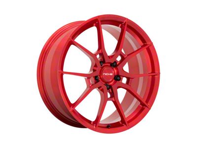 Niche Kanan Brushed Candy Red Wheel; Rear Only; 20x11; 26mm Offset (08-23 RWD Challenger, Excluding Widebody)