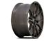 Niche Kanan Brushed Candy Smoke Wheel; Rear Only; 20x10 (08-23 RWD Challenger, Excluding Widebody)