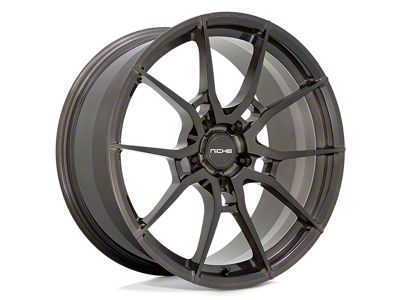 Niche Kanan Brushed Candy Smoke Wheel; Rear Only; 20x11; 26mm Offset (08-23 RWD Challenger, Excluding Widebody)
