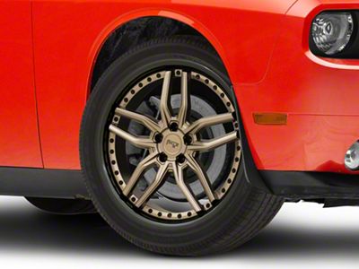 Niche Methos Matte Bronze with Black Bead Ring Wheel; 20x9; 18mm Offset (08-23 RWD Challenger, Excluding Widebody)