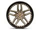 Niche Methos Matte Bronze Black Bead Ring Wheel; Rear Only; 20x10.5 (08-23 RWD Challenger)