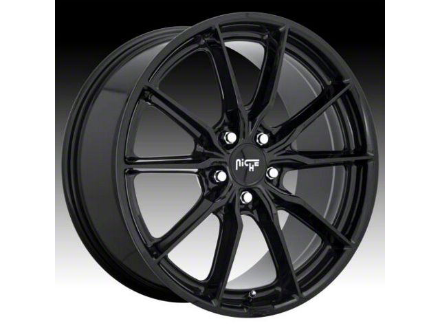 Niche Rainier Gloss Black Wheel; 22x9 (08-23 RWD Challenger)