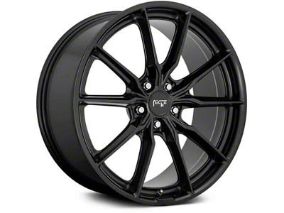 Niche Rainier Matte Black Wheel; Rear Only; 22x10.5; 20mm Offset (08-23 RWD Challenger, Excluding Widebody)