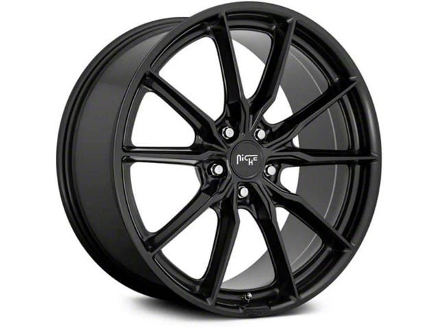 Niche Rainier Matte Black Wheel; Rear Only; 22x10.5 (08-23 RWD Challenger, Excluding Widebody)