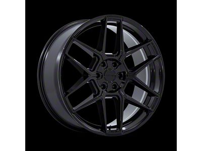 Niche Rise Anthracite with Machined Face Wheel; Rear Only; 22x10.5; 18mm Offset (08-23 RWD Challenger, Excluding Widebody)