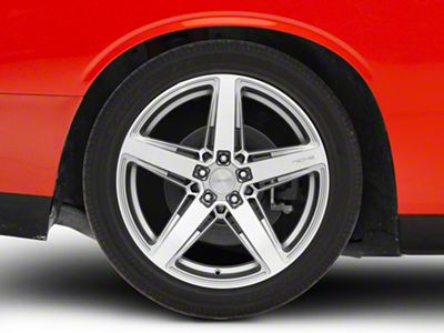 Niche Teramo Anthracite Brushed Face Tint Clear Wheel; Rear Only; 20x11; 20mm Offset (08-23 RWD Challenger, Excluding Widebody)