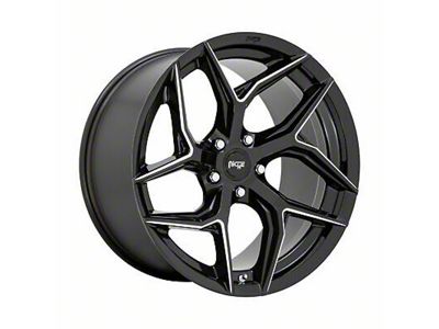Niche Torsion Gloss Black Milled Wheel; 20x9; 18mm Offset (08-23 RWD Challenger, Excluding Widebody)