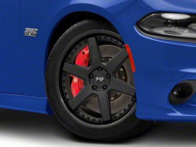Niche Altair Gloss Black with Matte Black Lip Wheel; 20x9; 18mm Offset (11-23 RWD Charger)