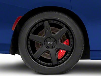 Niche Altair Gloss Black with Matte Black Lip Wheel; Rear Only; 20x10.5; 20mm Offset (11-23 RWD Charger)