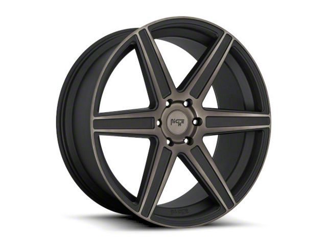 Niche Carina Matte Machined Double Dark Tint Wheel; Rear Only; 20x10.5 (11-23 RWD Charger)