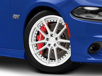 Niche DFS Gloss Silver Machined Wheel; 22x9; 18mm Offset (11-23 RWD Charger, Excluding Widebody)