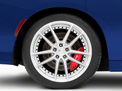 Niche DFS Gloss Silver Machined Wheel; Rear Only; 22x10.5; 20mm Offset (11-23 RWD Charger, Excluding Widebody)
