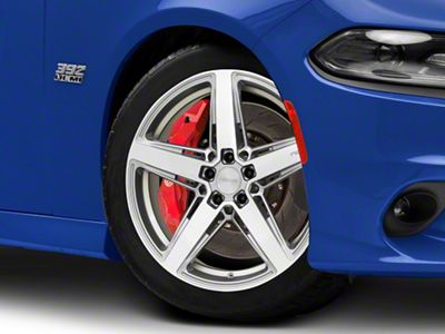 Niche Teramo Anthracite Brushed Face Tint Clear Wheel; 20x9.5; 15mm Offset (11-23 RWD Charger, Excluding Widebody)
