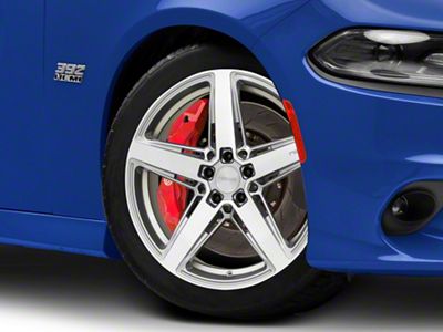 Niche Teramo Anthracite Brushed Face Tint Clear Wheel; 20x9.5 (11-23 RWD Charger, Excluding Widebody)