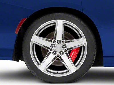 Niche Teramo Anthracite Brushed Face Tint Clear Wheel; Rear Only; 20x11; 20mm Offset (11-23 RWD Charger, Excluding Widebody)