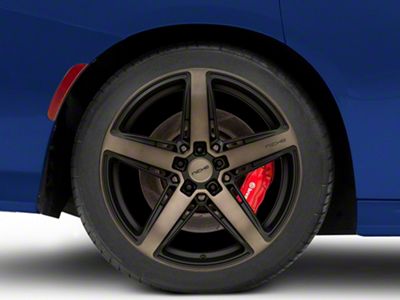 Niche Teramo Matte Black with Double Dark Tint Wheel; Rear Only; 20x11; 20mm Offset (11-23 RWD Charger, Excluding Widebody)