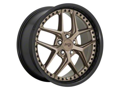 Niche Vice Matte Bronze Black Bead Ring Wheel; Rear Only; 20x10.5; 20mm Offset (11-23 RWD Charger)