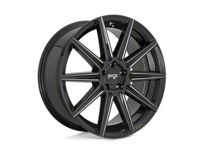 Niche Tifosi Gloss Black Milled Wheel; Front Only; 20x9; 35mm Offset (20-25 Corvette C8 Stingray)