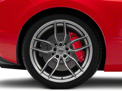 Niche Vosso Matte Anthracite Wheel; Rear Only; 20x11; 45mm Offset (20-25 Corvette C8, Excluding Z06)