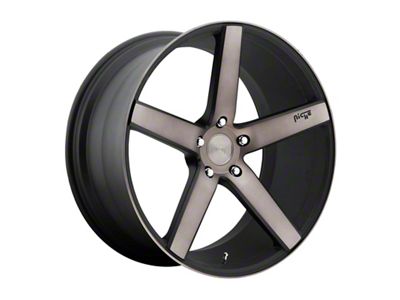 Niche Milan Matte Black Machined with Double Dark Tint Wheel; 20x8.5; 40mm Offset (21-25 Mustang Mach-E)