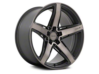 Niche Teramo Matte Black Machined Double Dark Tint Wheel; 20x9 (21-24 Mustang Mach-E, Excluding GT)