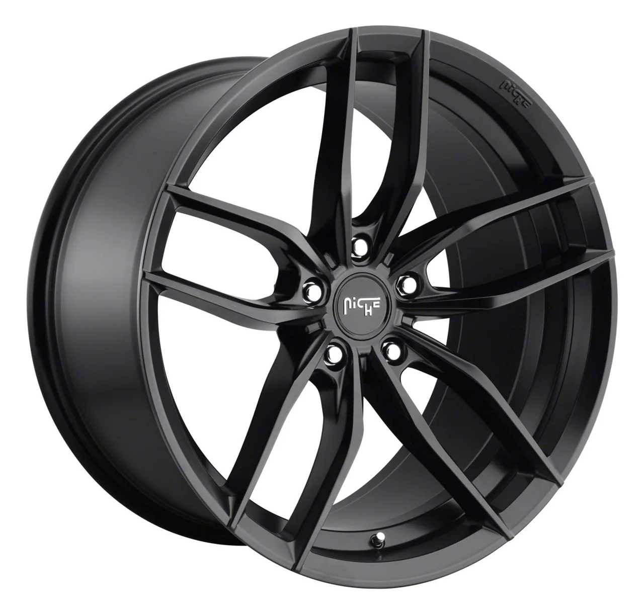 TSW Camaro Lasarthe Gloss Black Machined Wheel; Rear Only