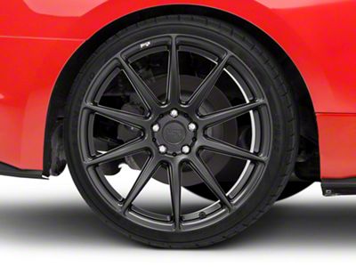Niche Essen Matte Black Wheel; Rear Only; 20x10; 40mm Offset (15-23 Mustang GT, EcoBoost, V6)