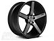 Niche Milan Matte Black Machined Wheel; Rear Only; 20x10 (05-09 Mustang)
