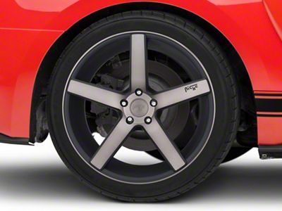 Niche Milan Matte Black Machined Wheel; Rear Only; 20x10; 40mm Offset (15-23 Mustang GT, EcoBoost, V6)