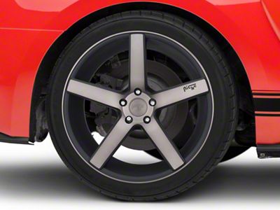 Niche Milan Matte Black Machined Wheel; Rear Only; 20x10 (15-23 Mustang GT, EcoBoost, V6)