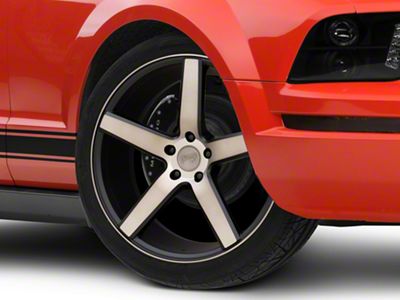 Niche Milan Matte Black Machined Wheel; 20x8.5; 35mm Offset (05-09 Mustang)