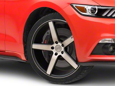 Niche Milan Matte Black Machined Wheel; 20x8.5; 35mm Offset (15-23 Mustang GT, EcoBoost, V6)