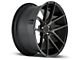 Niche Targa Black Machined with Dark Tint Wheel; Rear Only; 20x10 (15-23 Mustang GT, EcoBoost, V6)