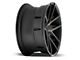 Niche Targa Black Machined with Dark Tint Wheel; Rear Only; 20x10 (15-23 Mustang GT, EcoBoost, V6)