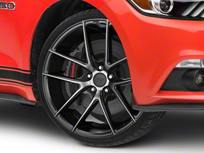 Niche Targa Black Machined with Dark Tint Wheel; 20x8.5; 35mm Offset (15-23 Mustang GT, EcoBoost, V6)