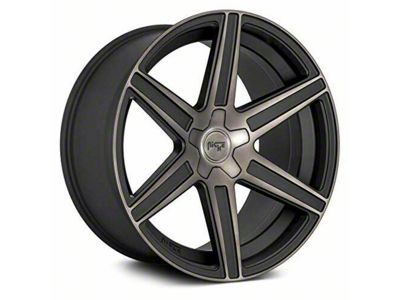 Niche Carina Matte Black Machined Double Dark Tint Wheel; 20x9; 35mm Offset (15-23 Mustang GT, EcoBoost, V6)