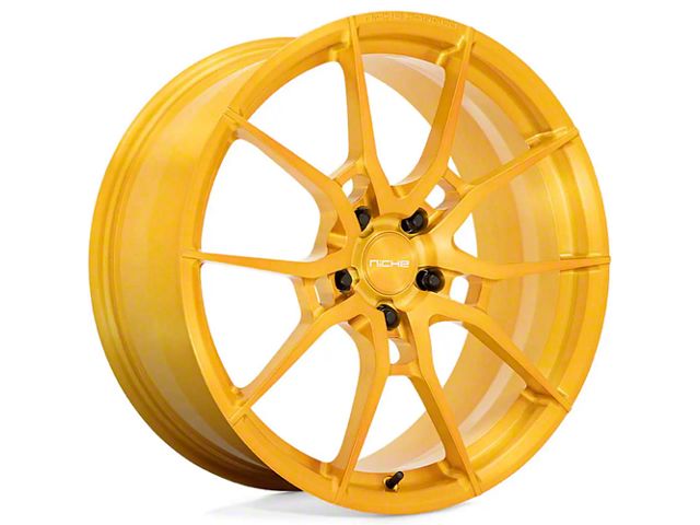Niche Kanan Brushed Candy Gold Wheel; Rear Only; 20x10 (15-23 Mustang GT, EcoBoost, V6)