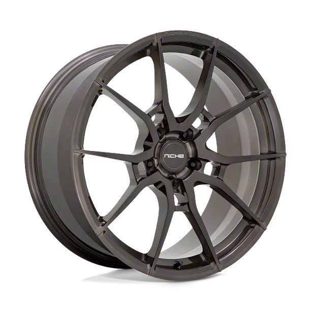 Niche Mustang Kanan Brushed Candy Smoke Wheel; Rear Only